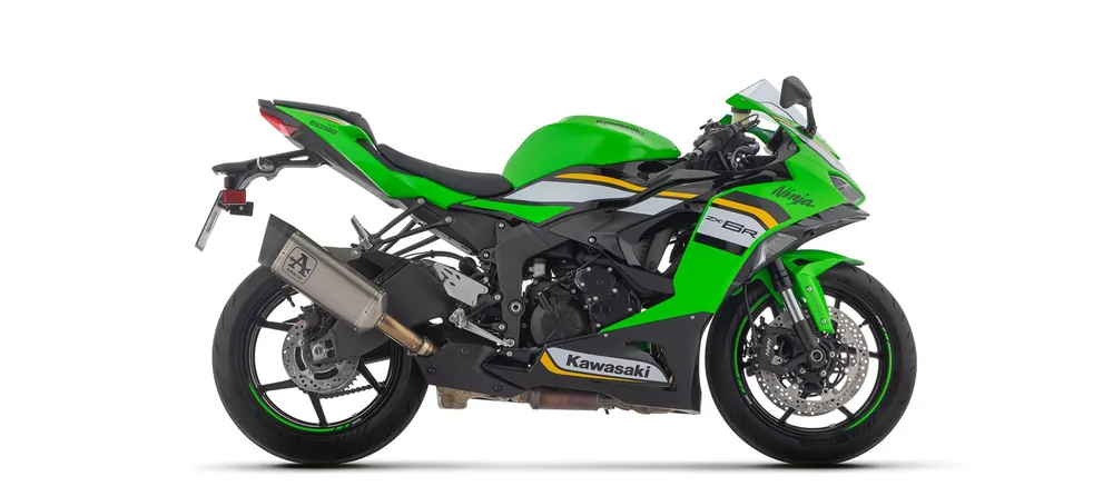 Populaire ARROW PISTA Slip-On Titan für Kawasaki ZX-6R 636 Modelljahr 2024-