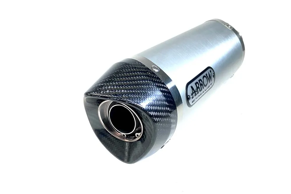 ARROW Auspuff THUNDER für Yamaha MT07 / Tracer 700 2014-2020, Aluminium mit Carbon Endkappe (Nur mit Nouvel Arrivage