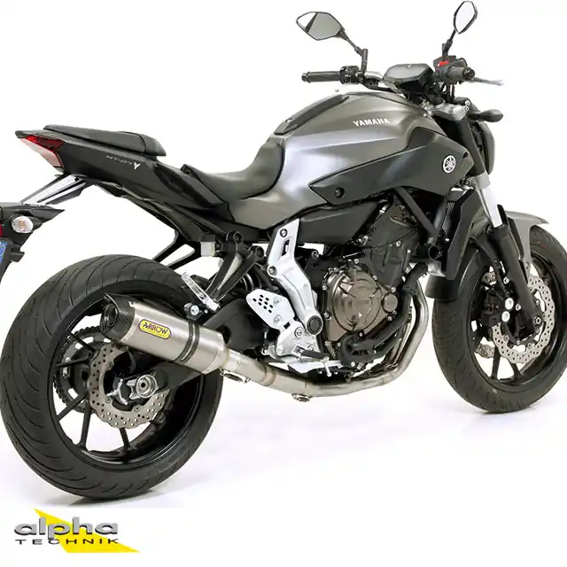 Offre Spéciale ARROW Auspuff THUNDER für Yamaha MT07 / Tracer 700 2014-2020, Titan (Nur mit ARROW Krümmer)