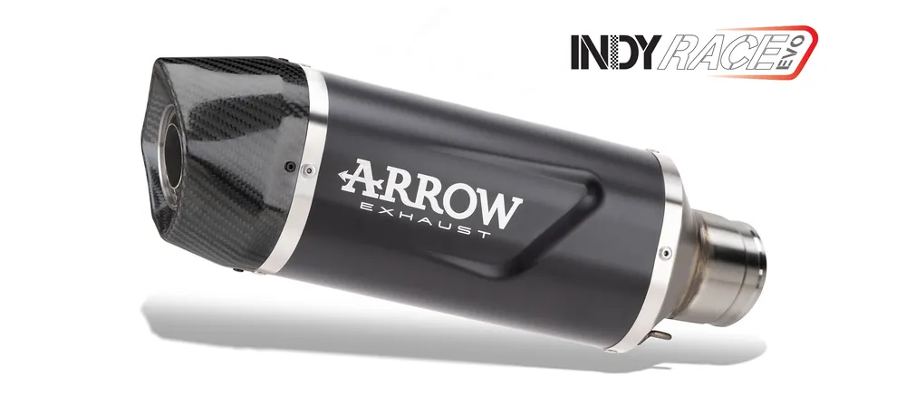 ARROW Auspuff INDY RACE EVO Aluminium schwarz für Kawasaki Ninja 1100 SX Modelljahr 2025- Nouvelle Collection