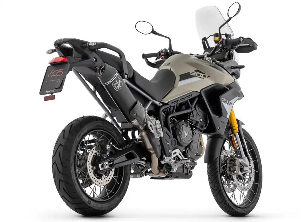 Expédition Rapide ARROW VELOCE DARK RACING Slip-On mit Hitzeschild für Triumph Tiger 900 Modelljahr 2020-