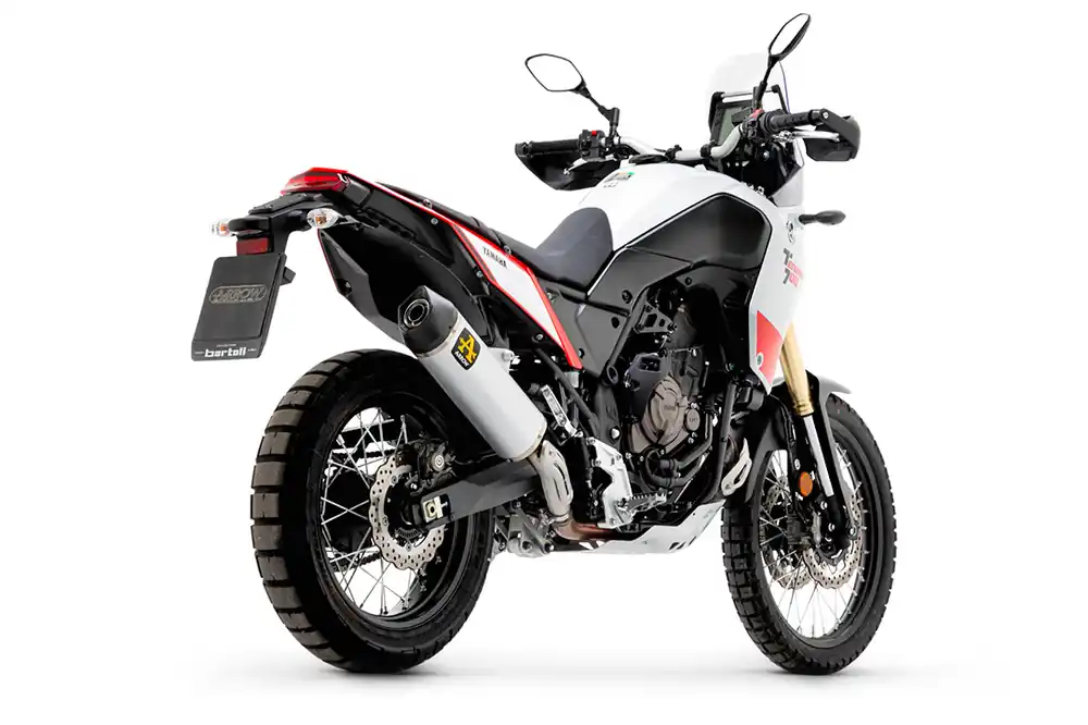 Dernier Modèle ARROW INDY RACE Endschalldämpfer mit silberner Aluminium-Hülle und Carbon-Endkappe für Yamaha Tenere