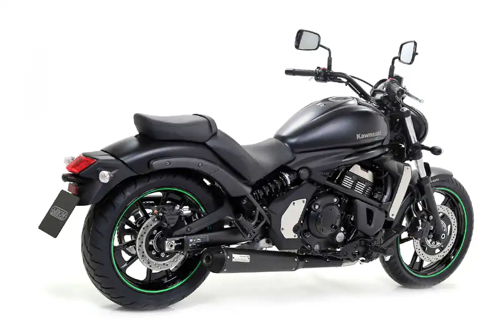 ARROW Auspuff Komplettanlage DARK REBEL Edelstahl u. Carbon für Kawasaki Vulcan S 650 2021-2023 Satisfait Ou Remboursé