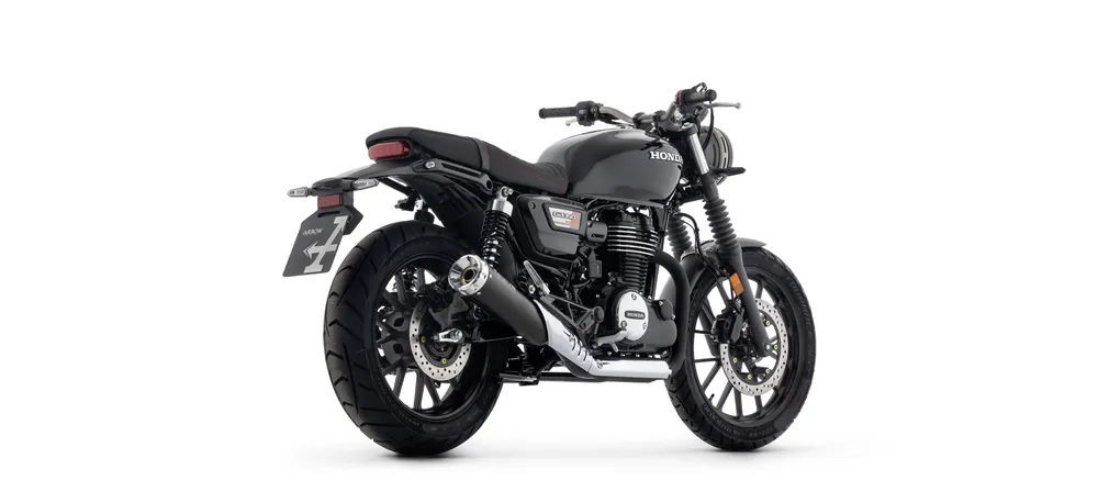 ARROW Auspuff REBEL Sip-On für Honda GB350S 2025-, Edelstahl schwarz u. Aluminium Endkappe Meilleur Choix