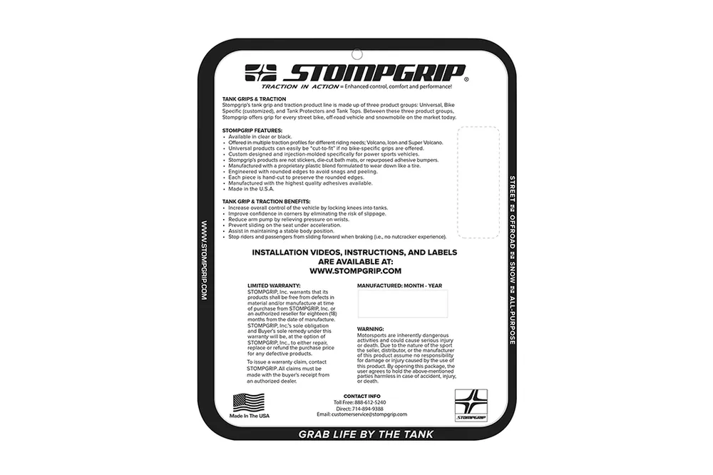 Stompgrip Traction Pads hybrid, für BMW F850GS Adventure, 2000-2024, M1000XR, 2024-2025, S1000XR, 20 Populaire