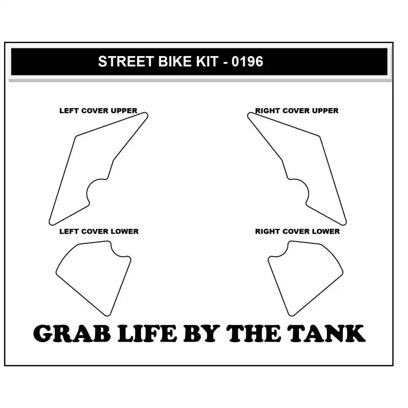 Commander Vite Stompgrip Tank Pad schwarz, Icon, Streetbike Tank Kit Yamaha, Tenere 700, 2021-2025