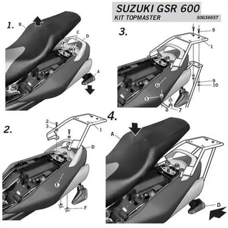 Expédié Aujourd&rsquo;hui SHAD Top Master Montagesatz – Suzuki