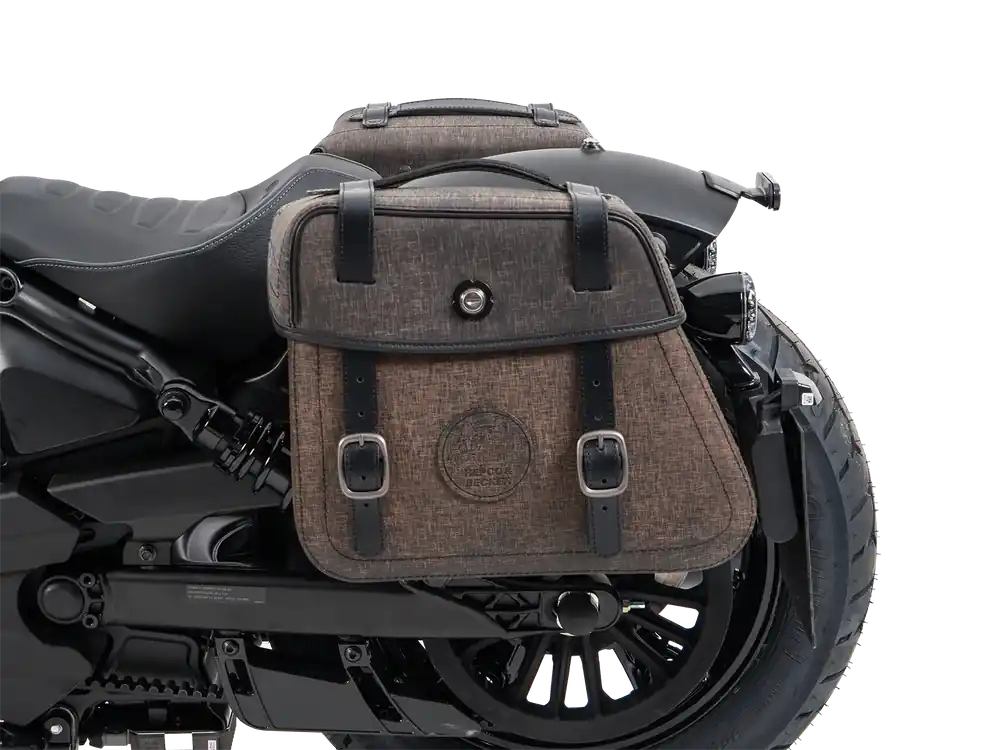 Set de sacoches Cutout marron avec support pour Indian Scout Sixty Bobber (25-) Hepco & Becker Bon Plan