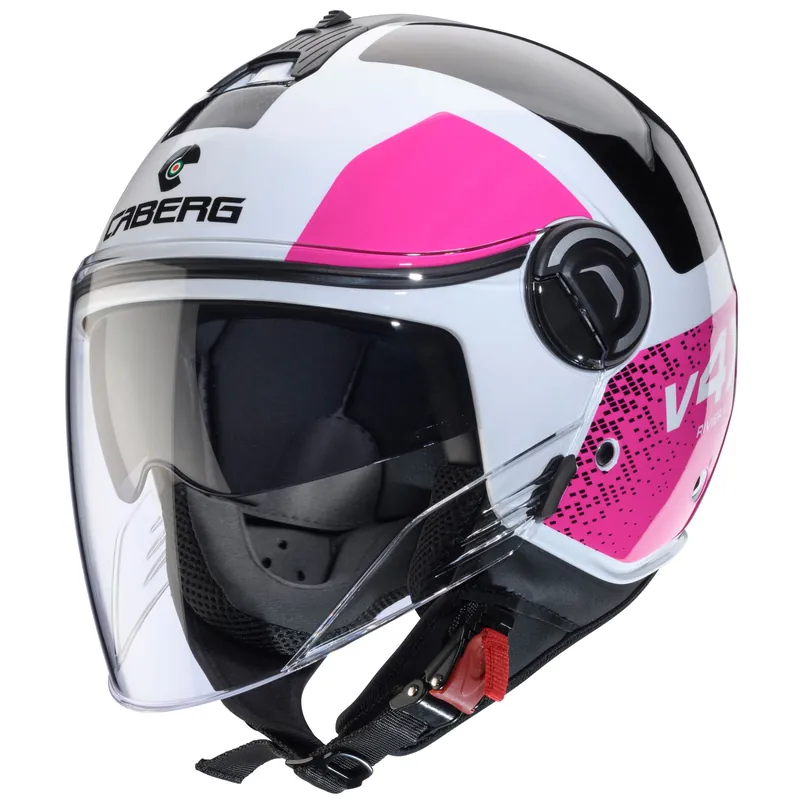 Meilleur Choix Caberg casque Riviera V4 X Alpha blanc/noir-fuchsia XS