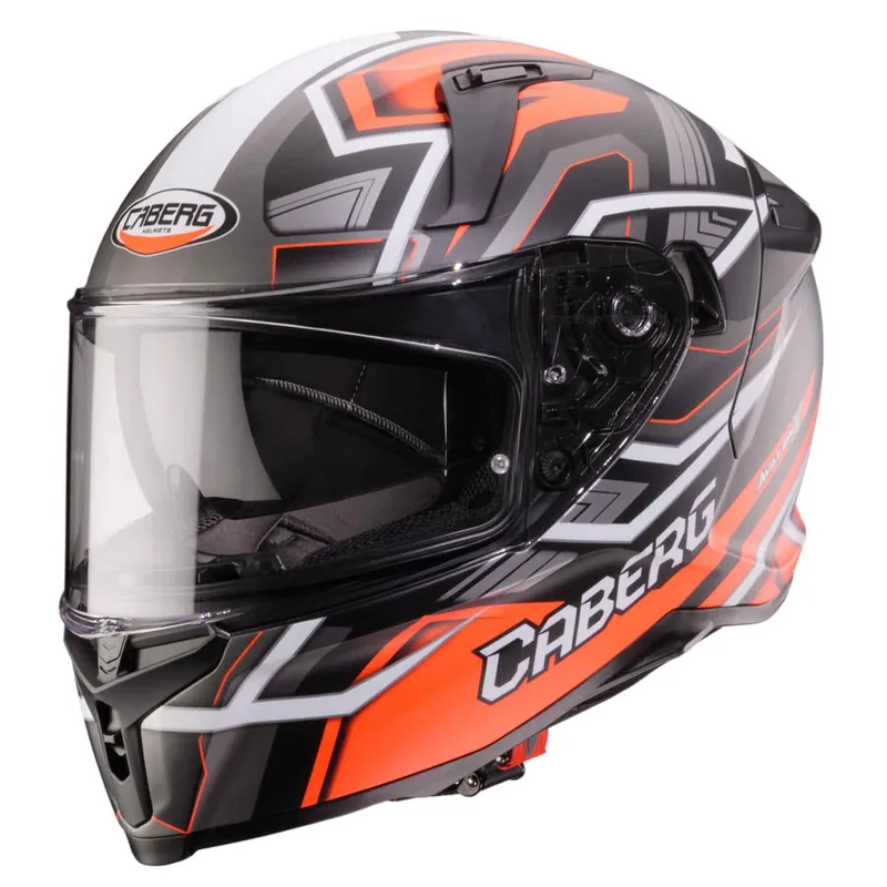 Dernier Modèle Caberg casque Avalon X Brama noir mat/fluo-rouge-anthracite XS
