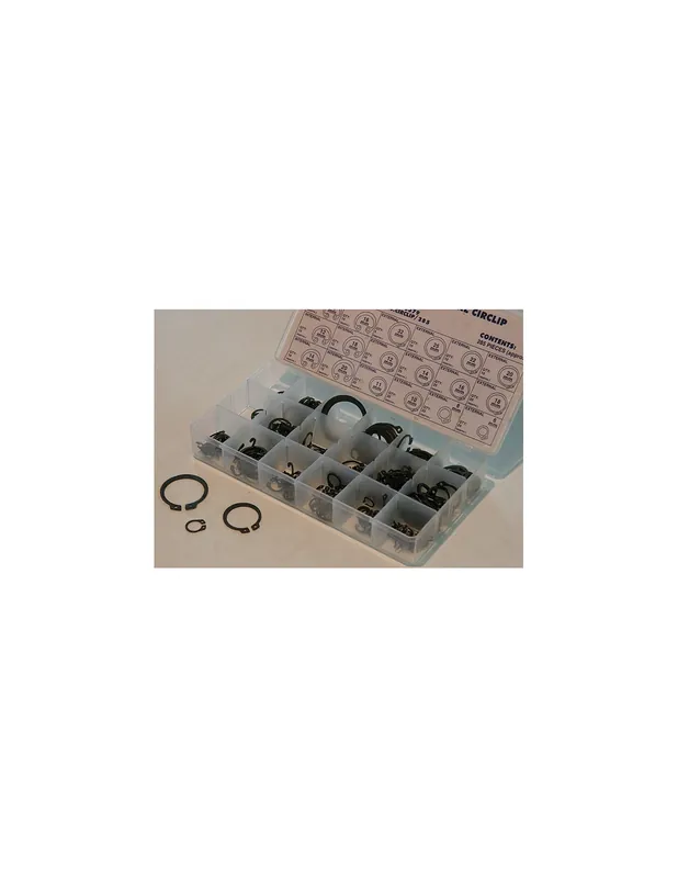 Prix Promo Coffret assortiment de 285 circlips toutes tailles
